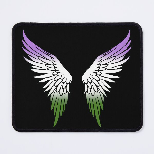 Item preview, Genderqueer Pride Flag Angel Wings, Subtle Genderqueer Design designed and sold by Travelslightly.