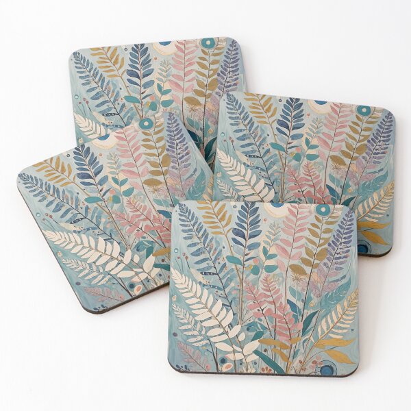 Item preview, The Pastel Dance of Abstract Ferns designed and sold by Lizetteh.