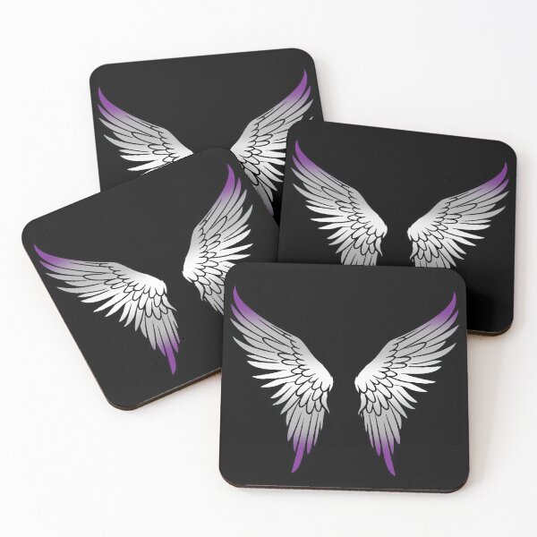Item preview, Graysexual Pride Flag Angel Wings, Subtle Graysexual Design designed and sold by Travelslightly.