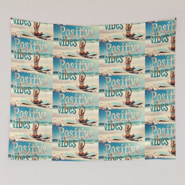 Item preview, Positive Vibes - Surfer girl on the beach designed and sold by tw0nkey.