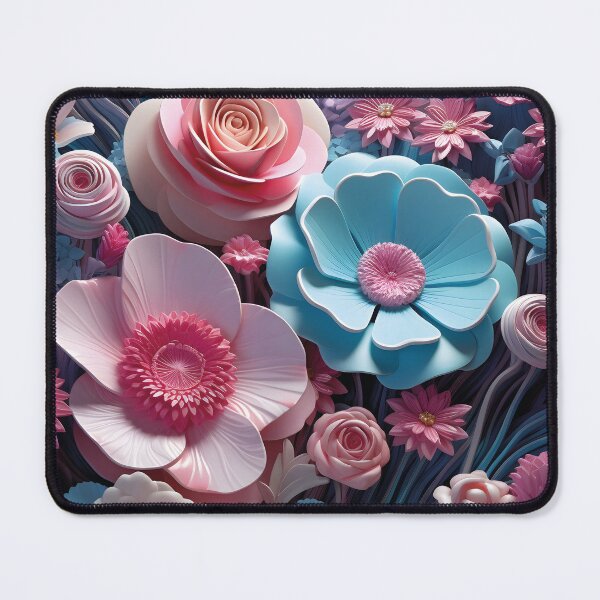 Item preview, aesthetic 3D flowers, floral pattern designed and sold by Mauswohn.