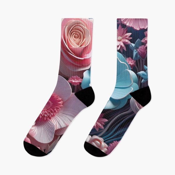 Item preview, aesthetic 3D flowers, floral pattern designed and sold by Mauswohn.