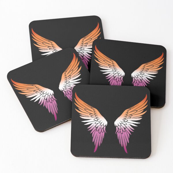 Item preview,  Lesbian Pride Flag Angel Wings, Subtle Lesbian Design designed and sold by Travelslightly.