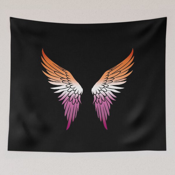 Item preview,  Lesbian Pride Flag Angel Wings, Subtle Lesbian Design designed and sold by Travelslightly.