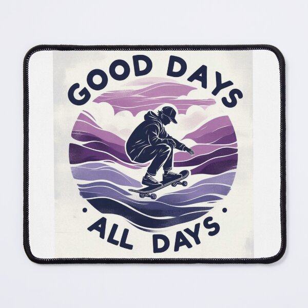 Item preview, Good Days All Days Cool Man Skateboard Purple Navy Blue Wave designed and sold by Nanthanon.