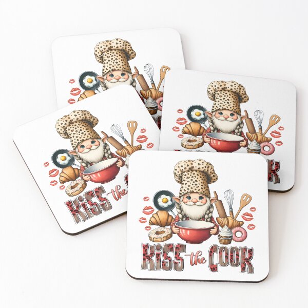 Item preview, kiss the cook, chef mom, gnome  designed and sold by PRINYOS.