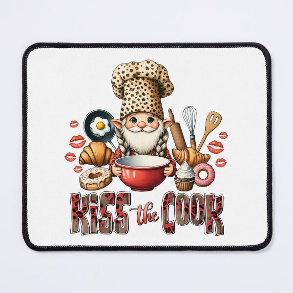 Item preview, kiss the cook, chef mom, gnome designed and sold by PRINYOS.