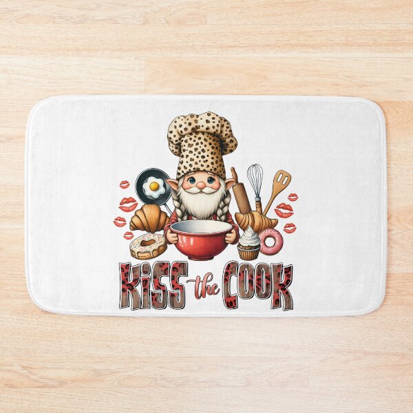 Item preview, kiss the cook, chef mom, gnome  designed and sold by PRINYOS.