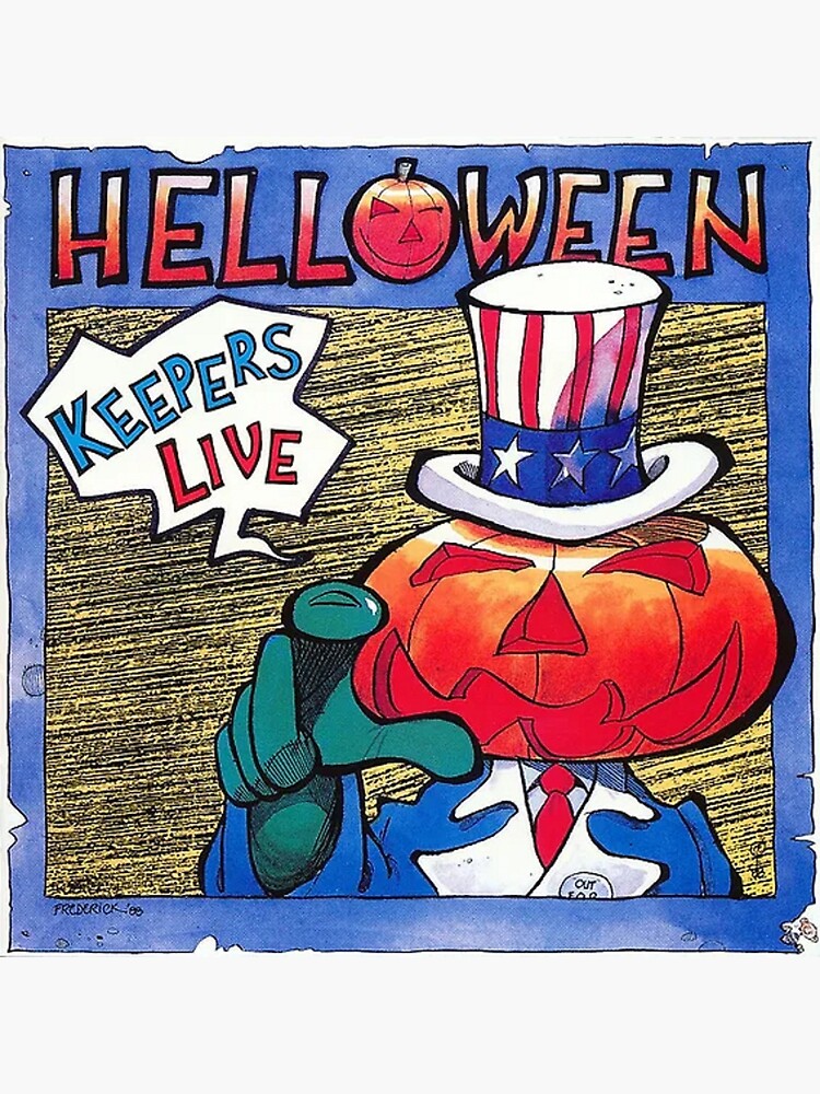 1989年 ヴィンテージ　ポスター　HELLOWEEN KEEPERS LIVE HELLOWEEN - KEEPERS LIVE Album 1989