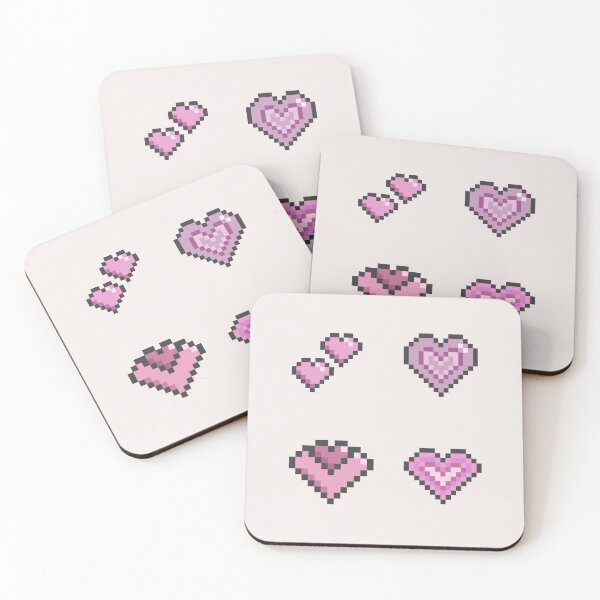 Item preview, pink heart icon pack pixel art designed and sold by helixter.