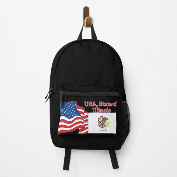 Item preview, flag American and  state of Illinois flag designed and sold by orthodox-icon.