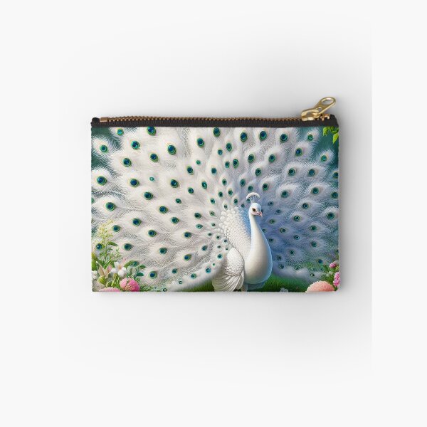 Item preview, Beautiful white peacock Art designed and sold by EmeraldeaArt.