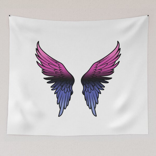 Item preview, Omnisexual Pride Flag Angel Wings, Subtle Omnisexual Design designed and sold by Travelslightly.