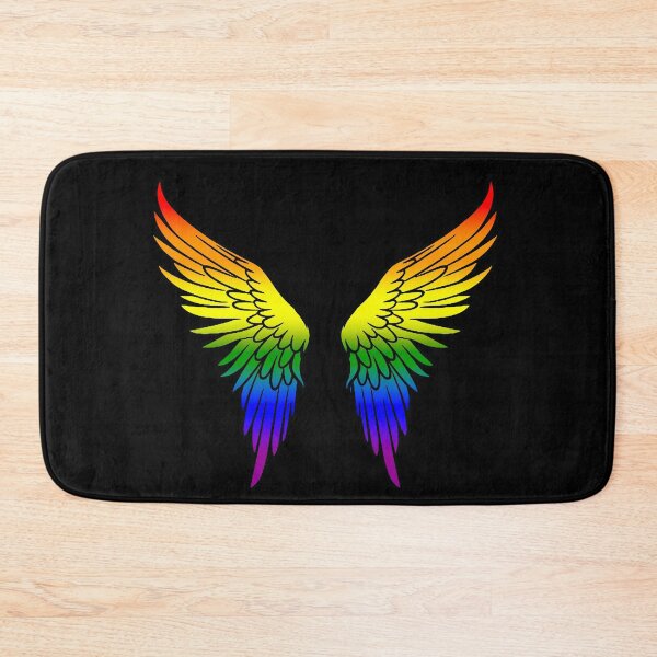 Item preview, LGBTQ Rainbow Pride Flag Angel Wings, Rainbow Design designed and sold by Travelslightly.