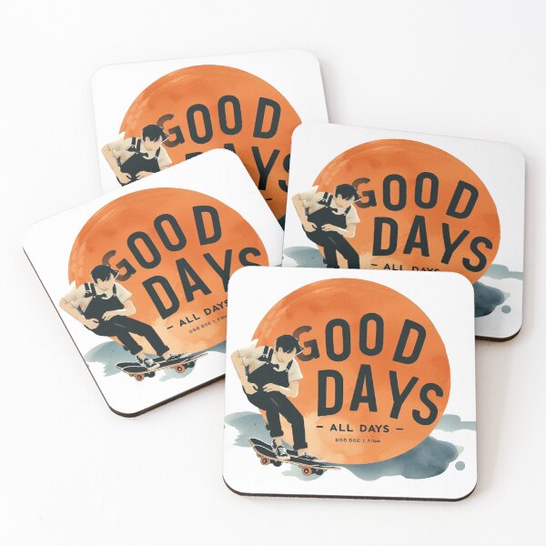 Item preview, Good Days All Days Mantra Quote enjoy Man Skateboard Orange Blue  designed and sold by Nanthanon.