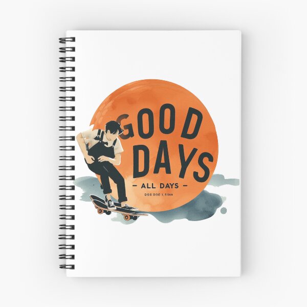 Item preview, Good Days All Days Mantra Quote enjoy Man Skateboard Orange Blue  designed and sold by Nanthanon.