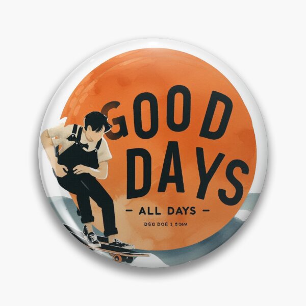 Item preview, Good Days All Days Mantra Quote enjoy Man Skateboard Orange Blue  designed and sold by Nanthanon.