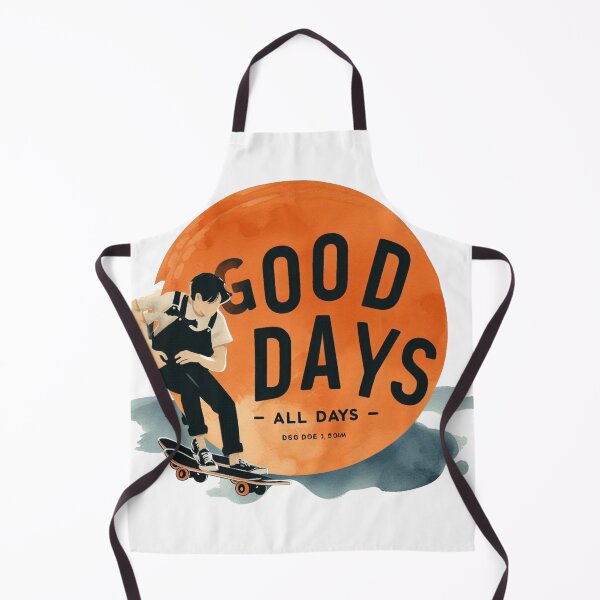 Item preview, Good Days All Days Mantra Quote enjoy Man Skateboard Orange Blue designed and sold by Nanthanon.