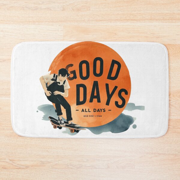 Item preview, Good Days All Days Mantra Quote enjoy Man Skateboard Orange Blue  designed and sold by Nanthanon.