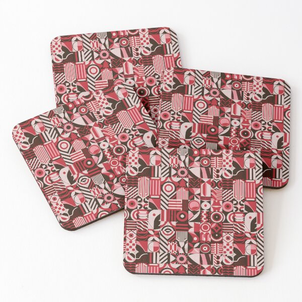 Item preview, Bold Geometric Pattern In Red And Black designed and sold by Wishing-Wings.