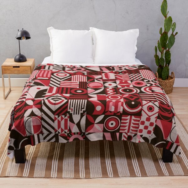 Item preview, Bold Geometric Pattern In Red And Black designed and sold by Wishing-Wings.