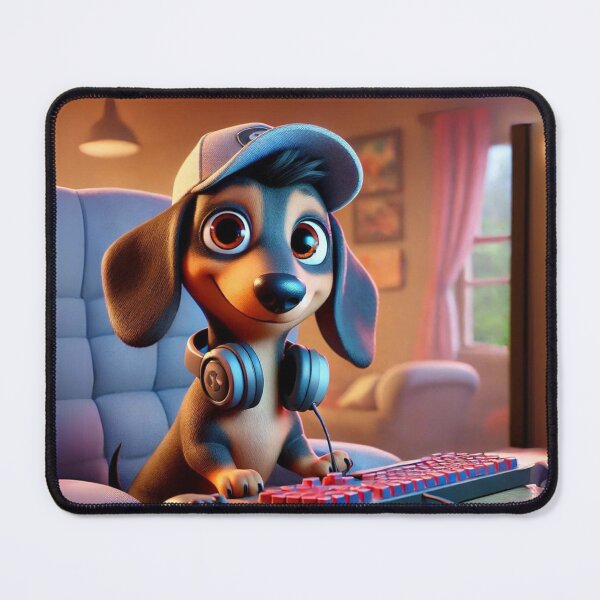 Item preview, Dachshund Gamer Extraordinaire designed and sold by Sillytoe.