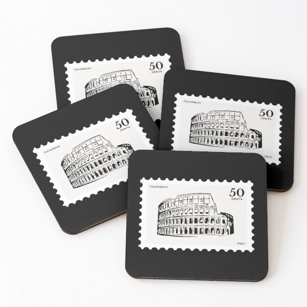 Item preview, Colosseum, vintage travel stamp designed and sold by RabbitK.