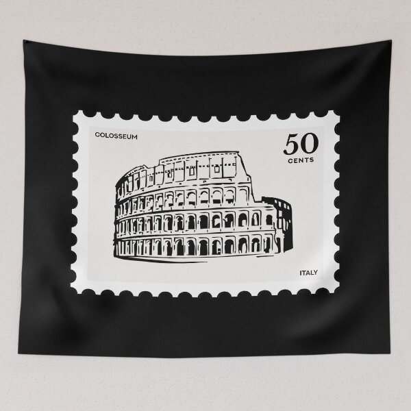 Item preview, Colosseum, vintage travel stamp designed and sold by RabbitK.