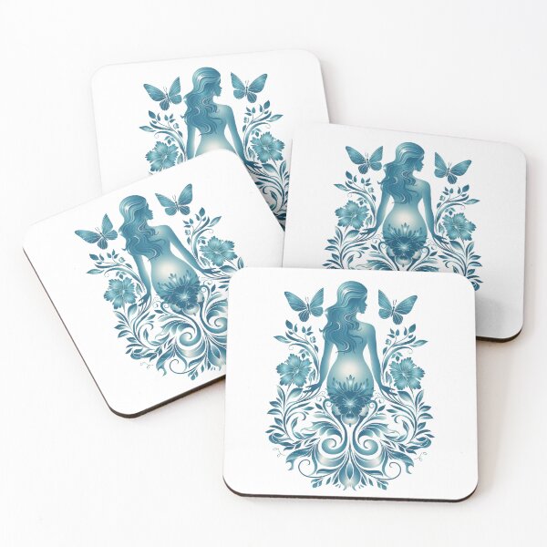 Item preview, Woman Silhouette With Floral Design and Butterflies designed and sold by RGShirtWorks.