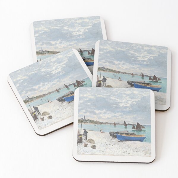 Item preview, Claude Monet The Beach at Sainte-Adresse Exhibition Poster designed and sold by BelovedArtPrint.