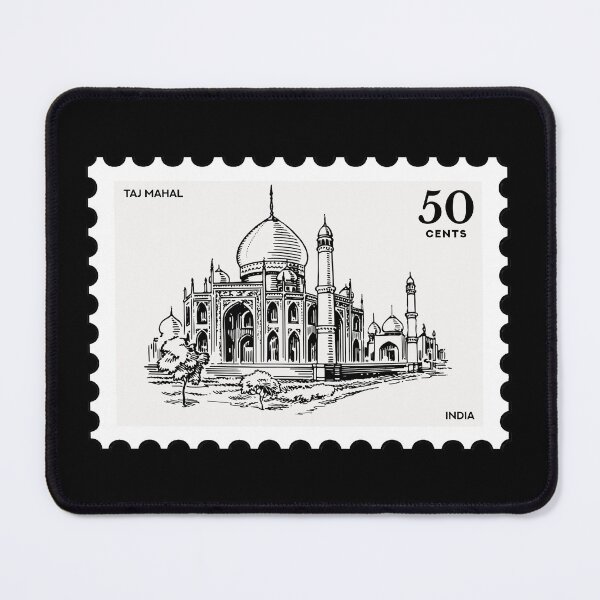 Item preview, Taj Mahal, vintage travel stamp designed and sold by RabbitK.
