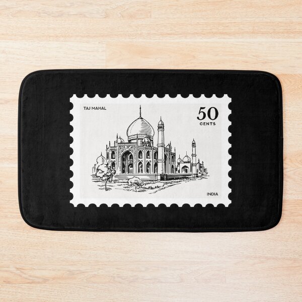 Item preview, Taj Mahal, vintage travel stamp designed and sold by RabbitK.