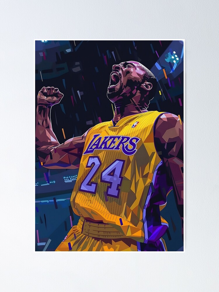 Kobe Bryant Shouting in Lakers Jersey