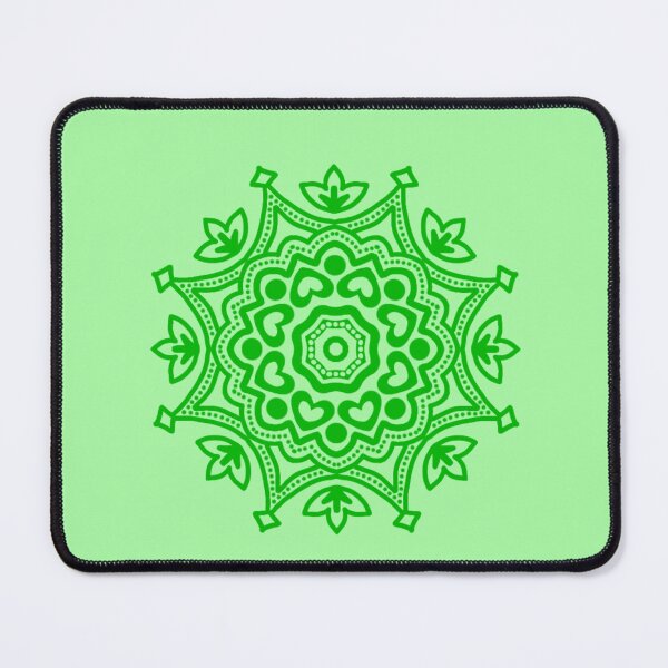 Item preview, Green mandala folk motif designed and sold by Kalpa.