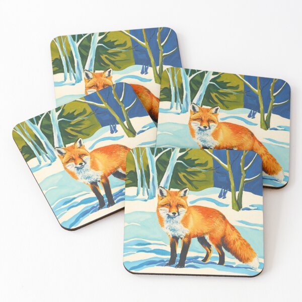 Item preview, Fox Portrait. Winter season, snow fox, vintage fox, fox painting, Henri Matisse style designed and sold by FoxVibes.