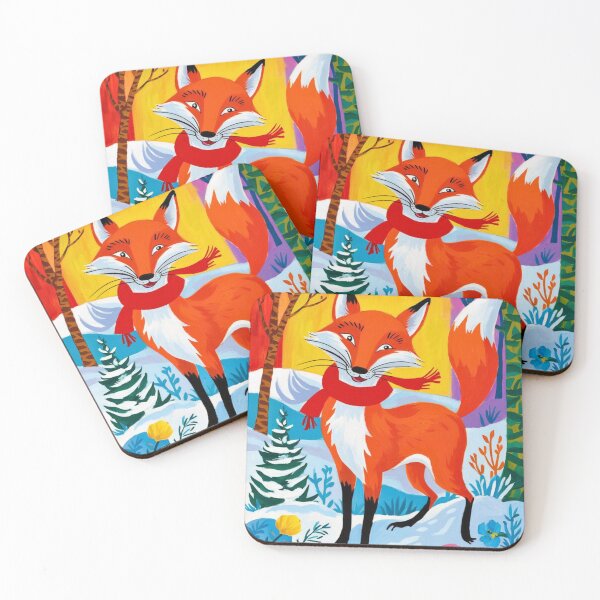 Item preview, Fox Portrait. Winter season, snow fox, vintage fox, fox painting, Henri Matisse style designed and sold by FoxVibes.