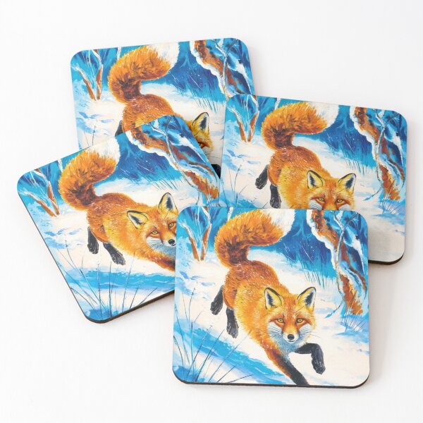 Item preview, Fox Portrait. Winter season, snow fox, vintage fox, fox painting, Henri Matisse style designed and sold by FoxVibes.