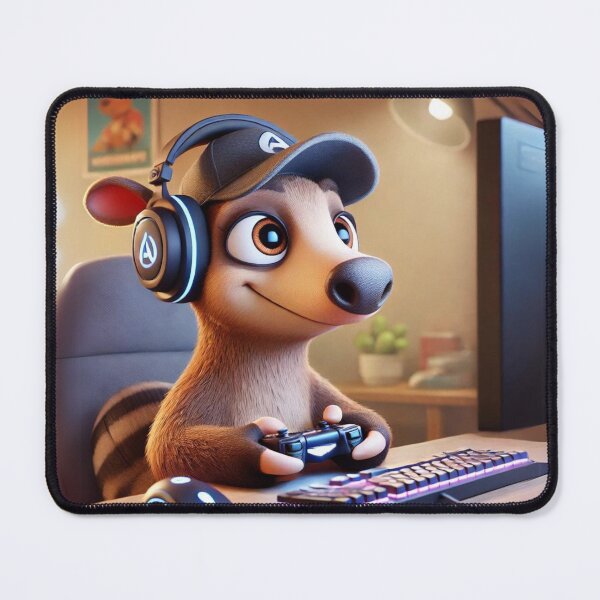 Item preview, Gamer Aardvark in Action designed and sold by Sillytoe.