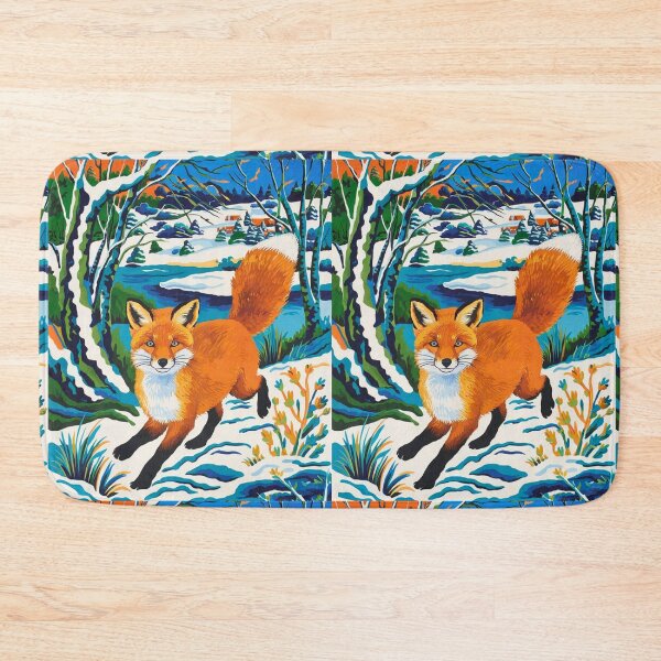 Artikelvorschau, Fuchs-Porträt. Wintersaison, Schneefuchs, Vintage-Fuchs, Fuchs-Malerei, Henri Matisse-Stil entworfen und verkauft von FoxVibes.