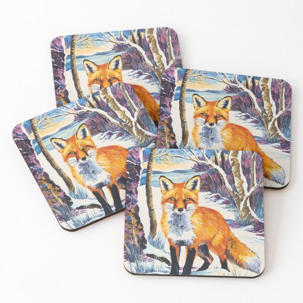 Item preview, Fox Portrait. Winter season, snow fox, vintage fox, fox painting, Henri Matisse style designed and sold by FoxVibes.