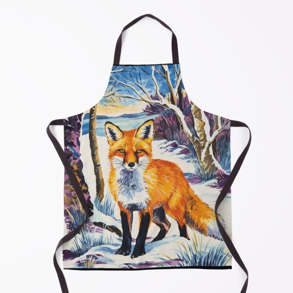 Artikelvorschau, Fuchs-Porträt. Wintersaison, Schneefuchs, Vintage-Fuchs, Fuchs-Malerei, Henri Matisse-Stil entworfen und verkauft von FoxVibes.