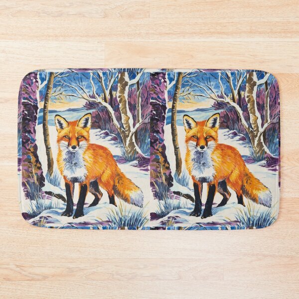 Artikelvorschau, Fuchs-Porträt. Wintersaison, Schneefuchs, Vintage-Fuchs, Fuchs-Malerei, Henri Matisse-Stil entworfen und verkauft von FoxVibes.