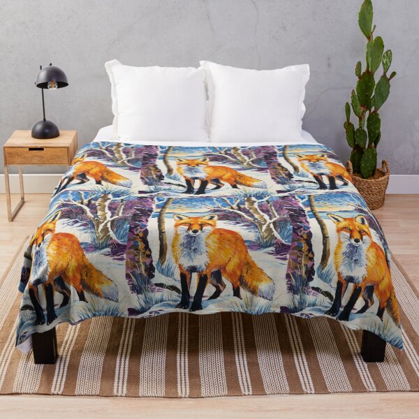Item preview, Fox Portrait. Winter season, snow fox, vintage fox, fox painting, Henri Matisse style designed and sold by FoxVibes.