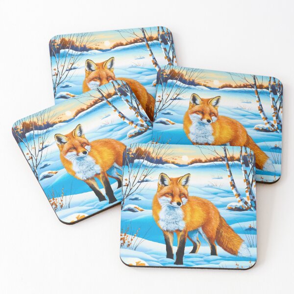 Item preview, Fox Portrait. Winter season, snow fox, vintage fox, fox painting, Henri Matisse style designed and sold by FoxVibes.