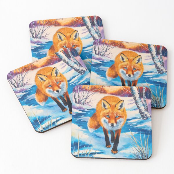 Item preview, Fox Portrait. Winter season, snow fox, vintage fox, fox painting, Henri Matisse style designed and sold by FoxVibes.