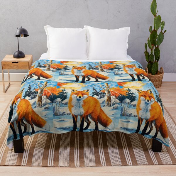 Artikelvorschau, Fuchs-Porträt. Wintersaison, Schneefuchs, Vintage-Fuchs, Fuchs-Malerei, Henri Matisse-Stil entworfen und verkauft von FoxVibes.