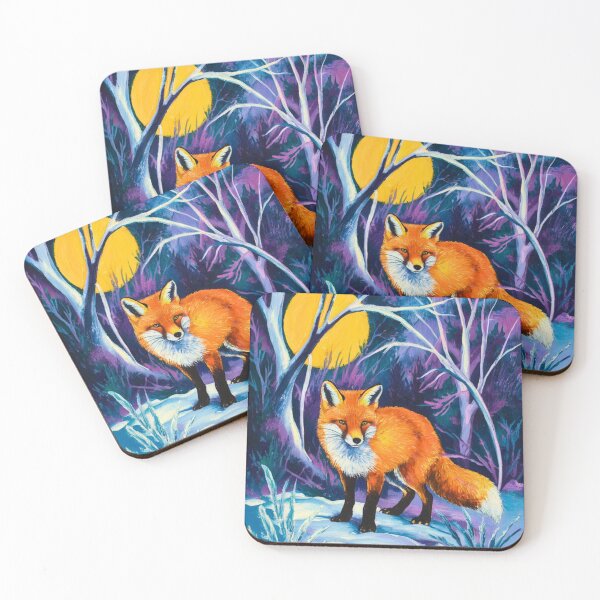 Item preview, Fox Portrait. Winter season, snow fox, vintage fox, fox painting, Henri Matisse style designed and sold by FoxVibes.