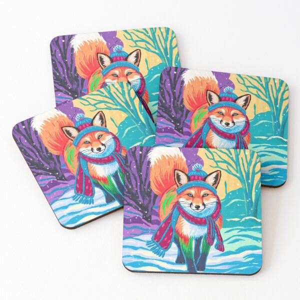 Item preview, Fox Portrait. Winter season, snow fox, vintage fox, fox painting, Henri Matisse style designed and sold by FoxVibes.