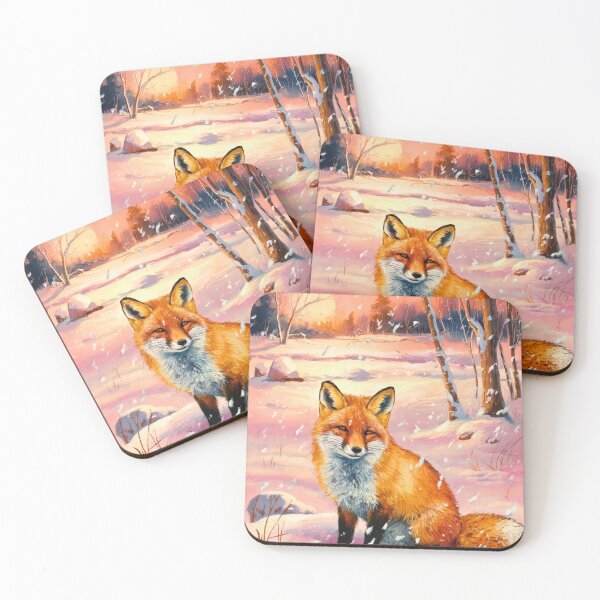 Item preview, Fox Portrait. Winter season, snow fox, vintage fox, fox painting, Henri Matisse style designed and sold by FoxVibes.