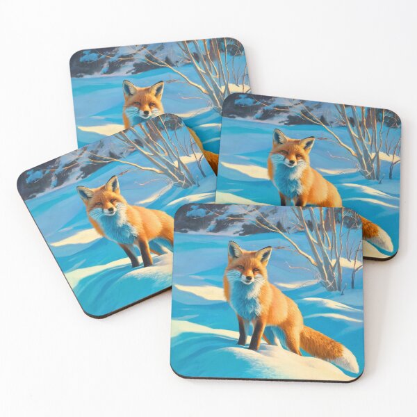 Item preview, Fox Portrait. Winter season, snow fox, vintage fox, fox painting, Henri Matisse style designed and sold by FoxVibes.